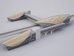 Dubai Metro Station 3D Model