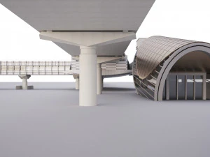 Dubai Metro Station 3D Model