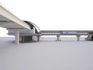 Dubai Metro Station 3D Model