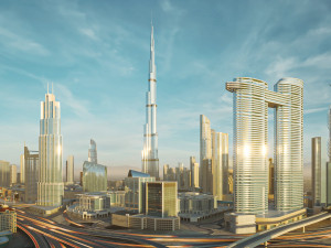Dubai Building - Burj khalifa Area v2 Modèle 3D