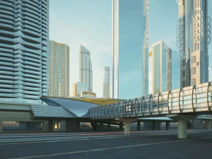 Dubai Building - Burj khalifa Area v2 3D Model