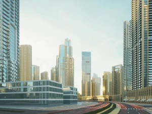 Dubai Building - Burj khalifa Area v2 3D Model
