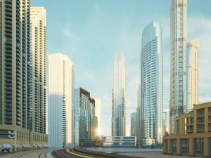 Dubai Building - Burj khalifa Area v2 3D Model