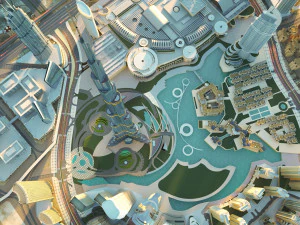 Dubai Building - Burj khalifa Area v2 3D Model