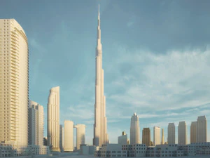 Dubai Building - Burj khalifa Area v2 3D Model