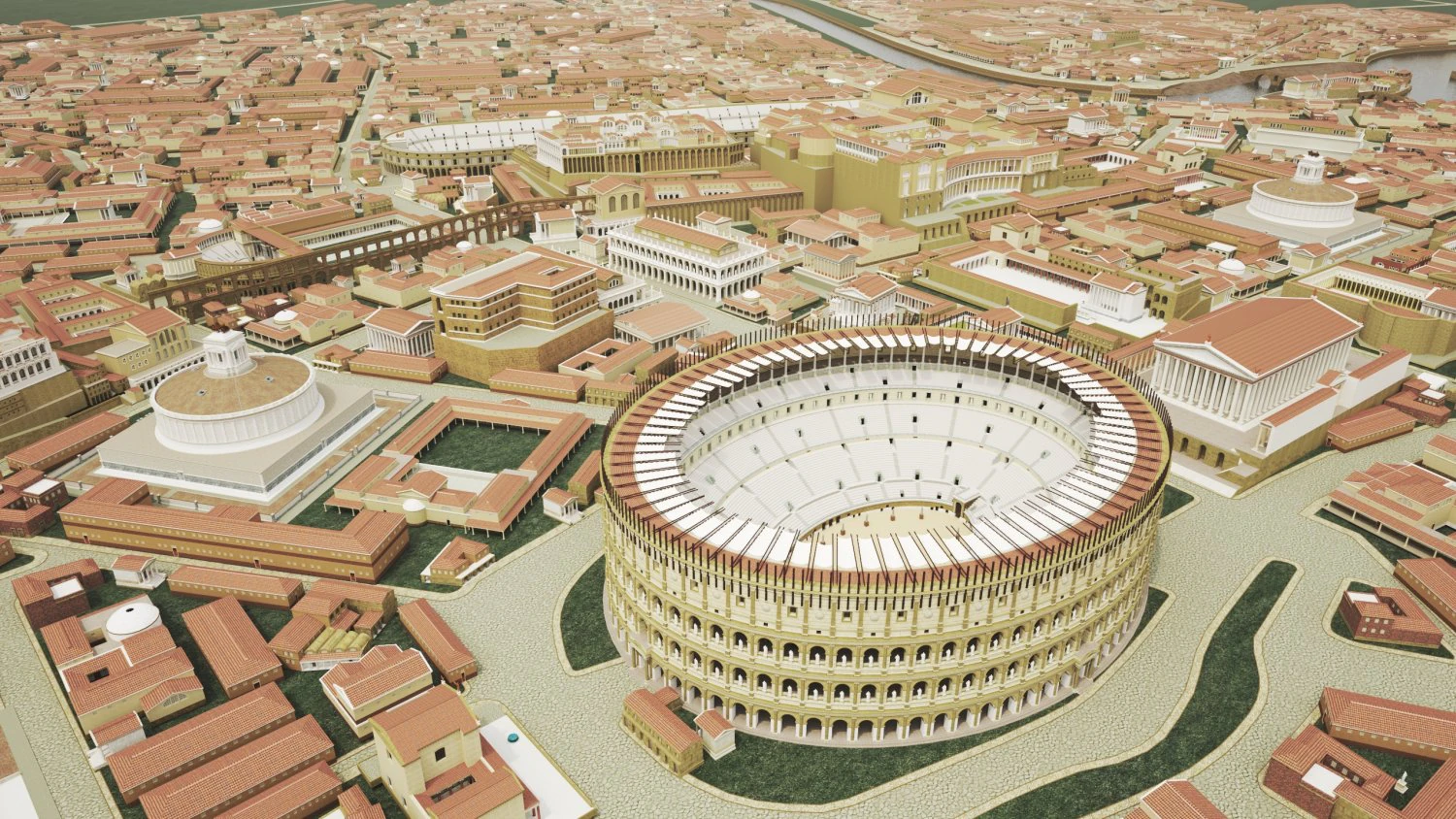 Rome City Italia 3D Model .c4d .max .obj .3ds .fbx .stl .blend 