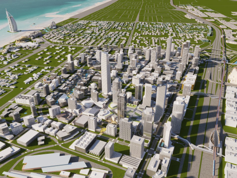 Dubai City 1 Modello 3D