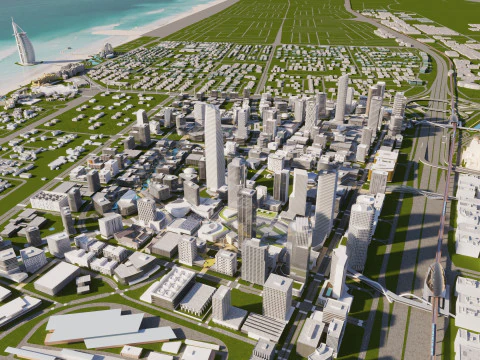 Dubai City 1 3D Model