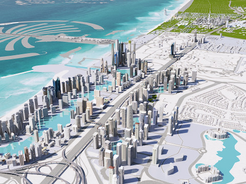 Dubai City 1 Modello 3D