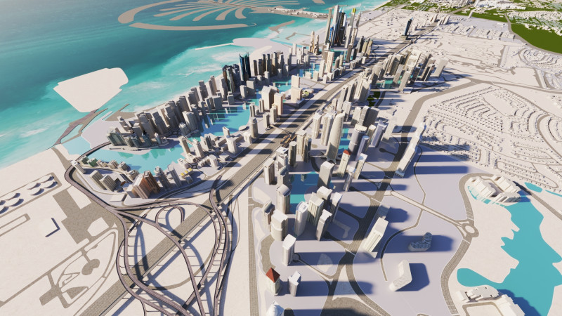 Dubai City 1 Modello 3D .c4d .max .obj .3ds .fbx .stl .blend