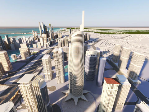 Dubai City 1 3D Model