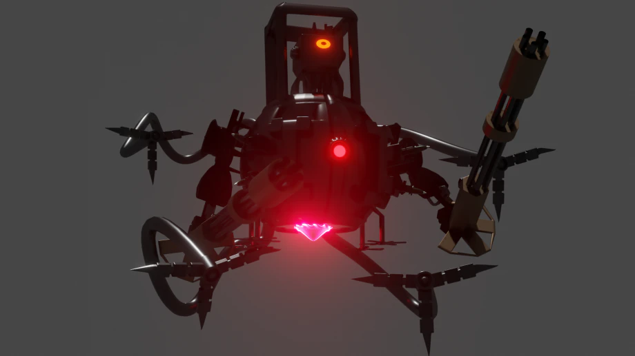 Robotic Character 3D Model .c4d .max .obj .3ds .fbx .stl .blend