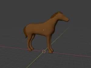 Caballo Animado Low poly 3D Model