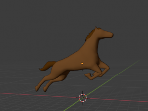 Caballo Animado Low poly Model 3D