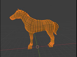 Caballo Animado Low poly 3D Model