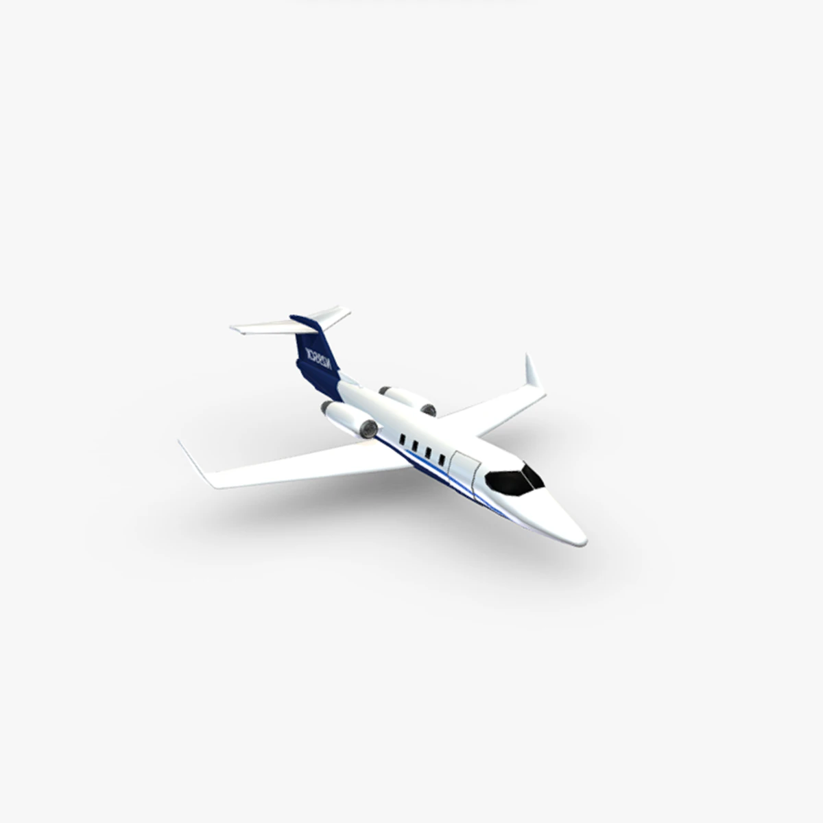 Learjet 25 3D Model .c4d .max .obj .3ds .fbx .stl .blend 