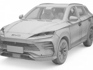 2023 BYD SONG PLUS DM-i With Interior 3D Model