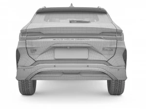 2023 BYD SONG PLUS DM-i With Interior 3D Model