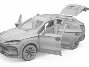 2023 BYD SONG PLUS DM-i With Interior 3D 模型