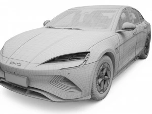 2023 BYD Seal With Interior 3D Model