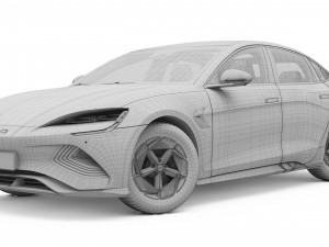 2023 BYD Seal With Interior 3D 模型