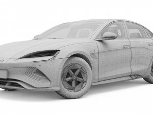 2023 BYD Seal With Interior 3D Model