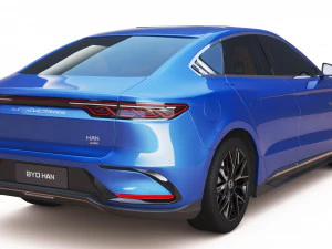 2024 BYD HAN EV With Interior 3D Model