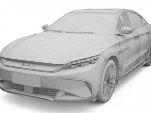 2024 BYD HAN EV With Interior 3D Model