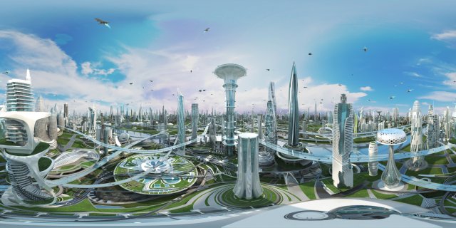 Future City 1 Model 3D .c4d .max .obj .3ds .fbx .stl .blend 