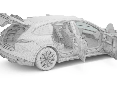 2024 NIO ET5 TOURING With Interior 3D Model