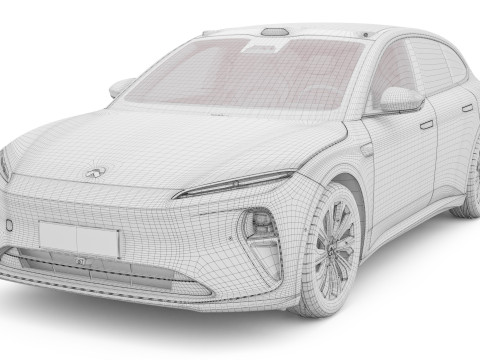 2024 NIO ET5 TOURING With Interior Modèle 3D
