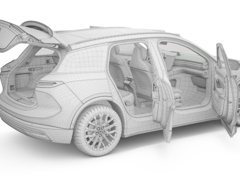2024 NIO EL6 ES6 With Interior 3D Модель