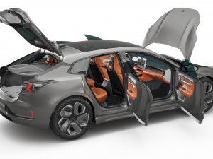 2023 Geely Zeekr 001 With Interior 3D Model
