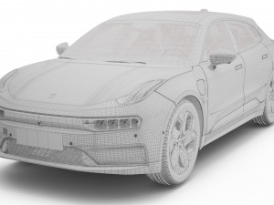 2023 Geely Zeekr 001 With Interior 3D Model
