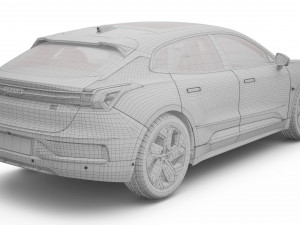 2023 Geely Zeekr 001 With Interior 3D Model