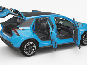 2024 MG4 EV With Interior 3D Модель