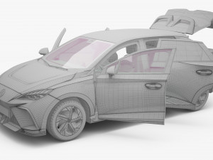 2024 MG4 EV With Interior 3D Модель