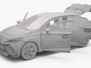 2024 MG4 EV With Interior 3D Model