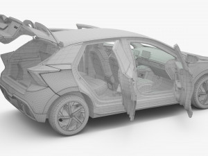 2024 MG4 EV With Interior 3D Модель