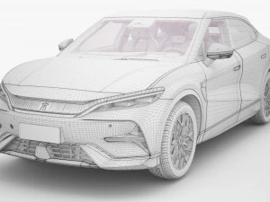 2024 BYD SONG L With Interior 3D Model