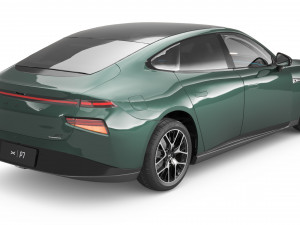 2024 Xpeng P7 With Interior 3D-Modell