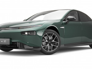 2024 Xpeng P7 With Interior 3D-Modell
