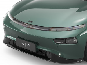 2024 Xpeng P7 With Interior 3D-Modell