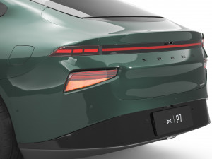 2024 Xpeng P7 With Interior 3D-Modell