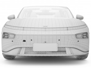 2024 Xpeng P7 With Interior 3D-Modell