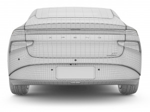 2024 Xpeng P7 With Interior 3D-Modell