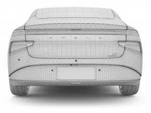 2024 Xpeng P7 With Interior 3D Model