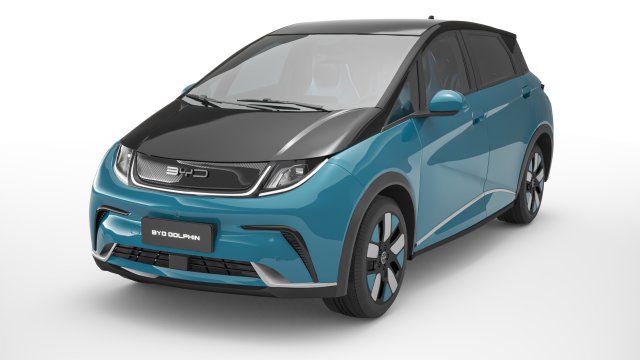 2024 BYD Dolphin With Interior 3Dモデル .c4d .max .obj .3ds .fbx .stl .blend