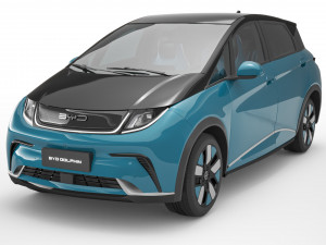 2024 BYD Dolphin With Interior 3D Model