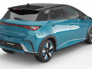 2024 BYD Dolphin With Interior 3Dモデル
